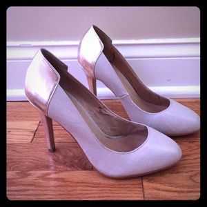 Cream and gold Aldo stilettos