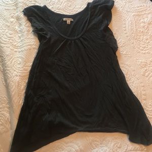 American Eagle charcoal ruffle sleeve top