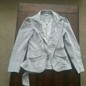 Soft silver white house black market blazer