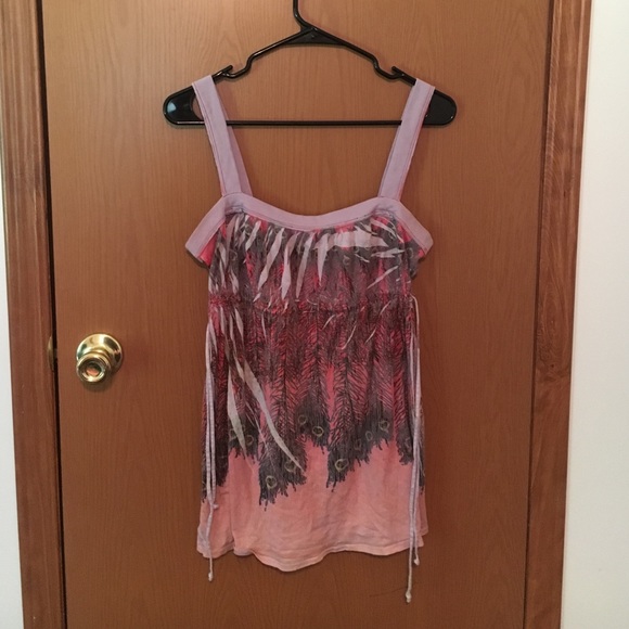 Side tying Peacock shirt