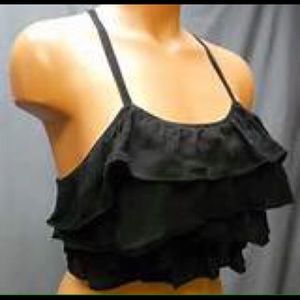 NWOT - Free People black ruffled bralette sz S