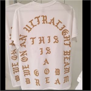 Authentic Kanya West Ultralight Beam white T-shirt