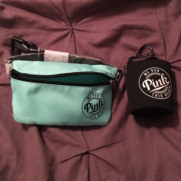 Victoria Secret Pink Fanny pack and Koozie