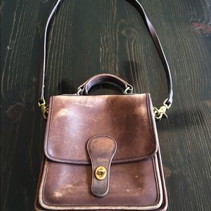 Vintage Coach Willis Brown Crossbody/Shoulder Bag