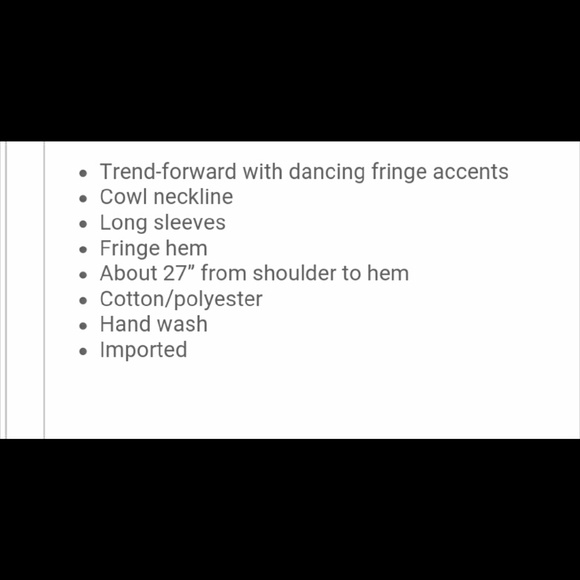 NWT! AUTH. MICHEAL KORS COWL NECK FRINGE SWEATER - Picture 3 of 3