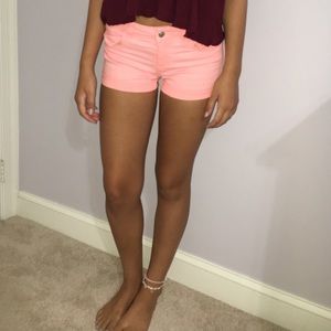 Coral colored shorts