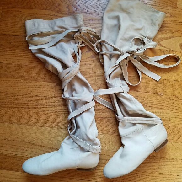 Jeffery Campbell Over the Knee Tie Boots