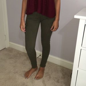 Army green jeans