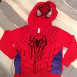 Boys 3T Spider-Man hoodie with face mask