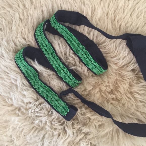 J.Crew Beaded Ribbon Belt