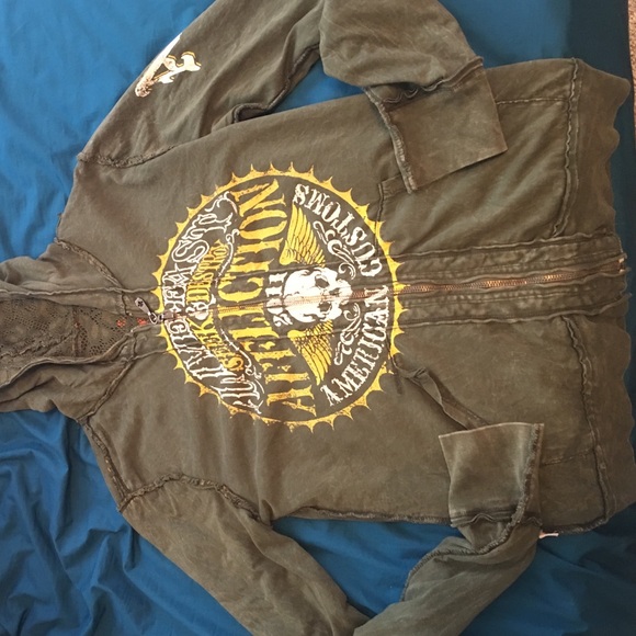 Affliction reverse sweatshirt