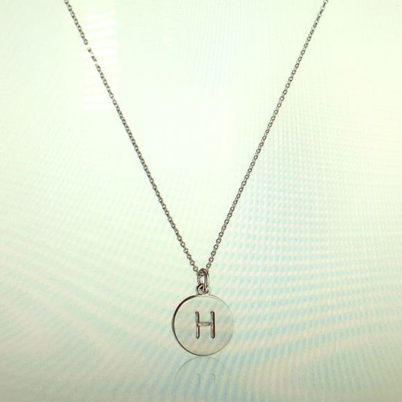 Kate Spade "H" alphabet pendant necklace (19")