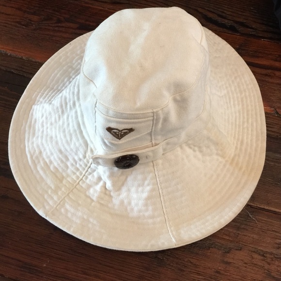 Roxy white floppy beach hat