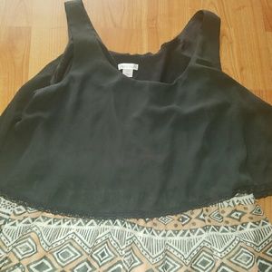 Black and orange dress