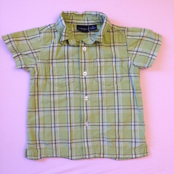 BOGO FREE - Green Plaid Shirt by Sonoma
