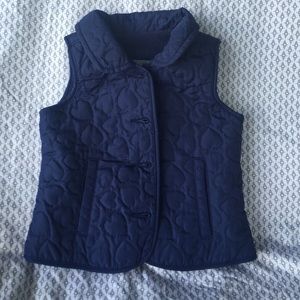 Baby Gap navy heart embroidered vest 12-18mo