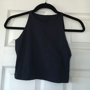 American Apparel Navy Blue Cropped Tank