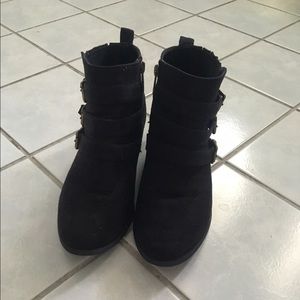 Faux Suede Ankle Booties