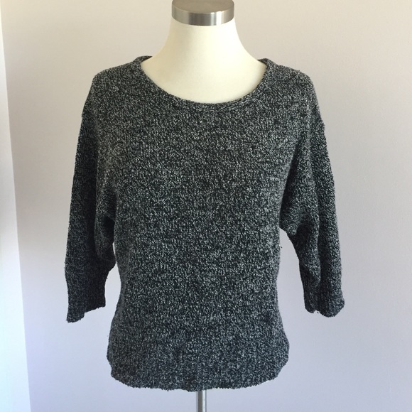 Black and white knit sweater