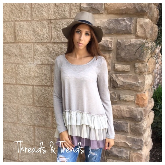 Lavender Baby Doll Blouse - Picture 2 of 4