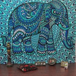 PSYCHEDELIC ELEPHANT TAPESTRY
