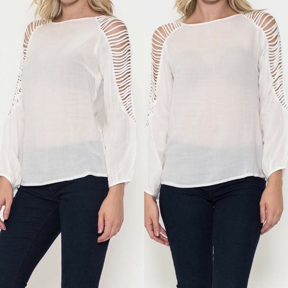 🎉HP🎉LAST 1-Med-Sleeve Cut Out Top - Picture 2 of 3