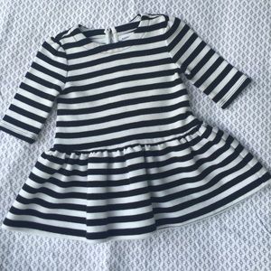 Baby Gap 12-18mo black and white striped dress