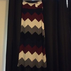 Fall Chevron Maxi Skirt🍂🍁