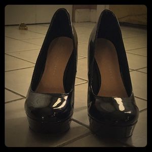 Black Patent Platform Pumps