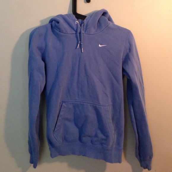 Light blue nike hooded sweatshirt