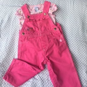 2 piece set Carhartt pink overalls