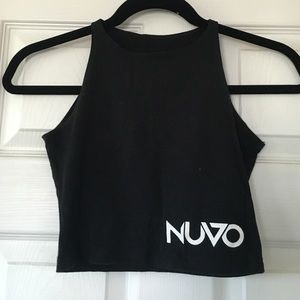 American Apparel Black Cropped Tank (NUVO Logo)