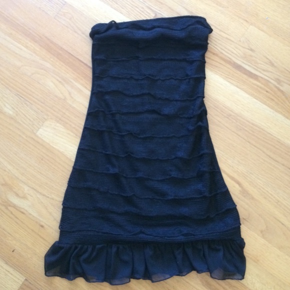 213 Industry black sleeveless minidress