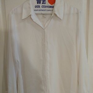 Chico's cream high low blouse