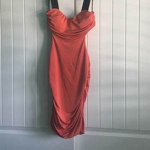 Sexy ruched dress w/ cutouts