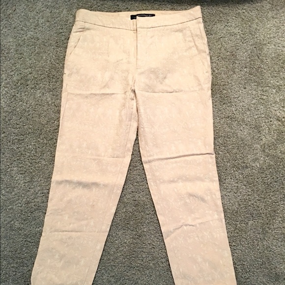 Zara Skinny Cigarette Brocade pants