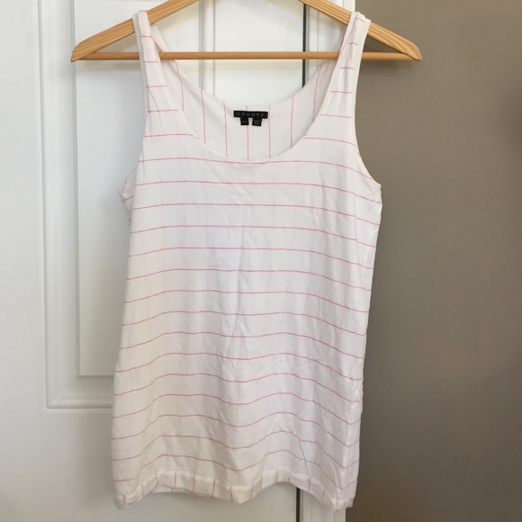 Theory tank top with pink pin stripes size P