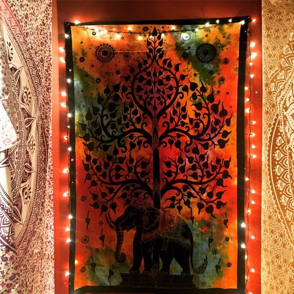 Other - TYE-DYE ELEPHANT TREE OF LIFE TAPESTRY