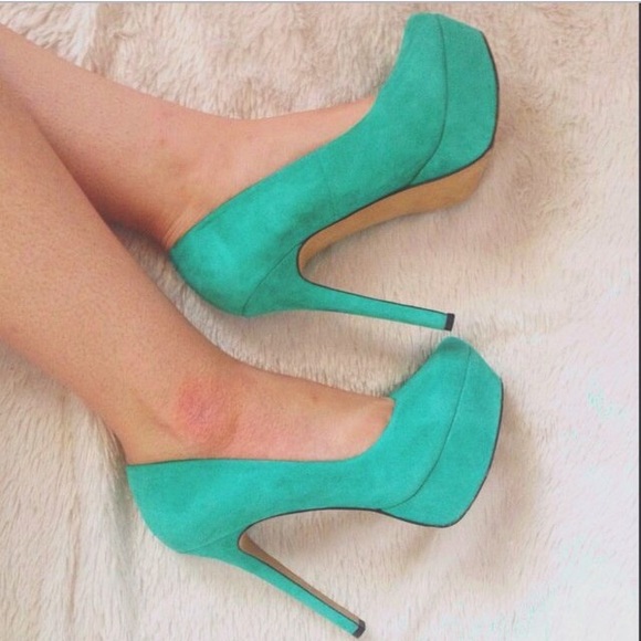 Jessica Simpson Turquoise Blue Platform Heels