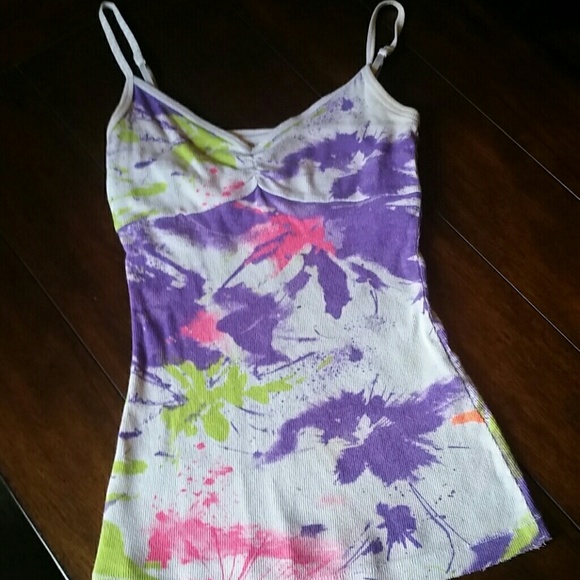 Spaghetti strap colorful top