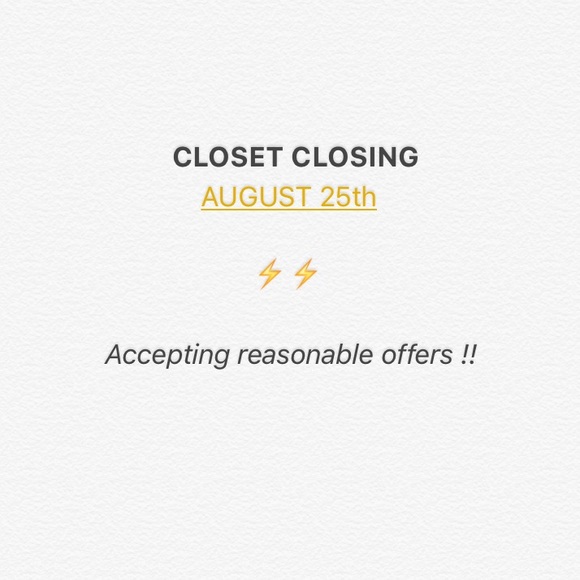 CLOSET CLOSING AUGUST 25TH!