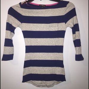 Striped 3/4 sleeve