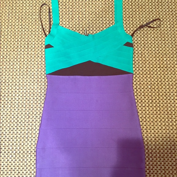 Bebe multicolor bandage dress.