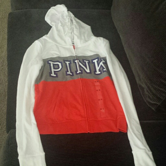 SOLD Pink hooded zip up jacket