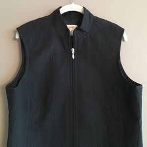 Talbots Black Quilted Vest