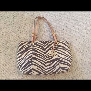 MK Michael Kors zebra/animal print tote