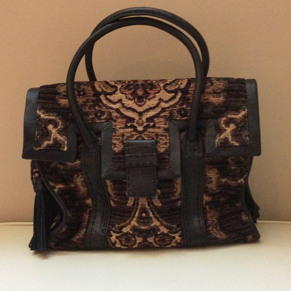 Isabella Fiore Jacquard Tassel Satchel