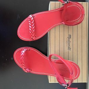 Madewell red sandals