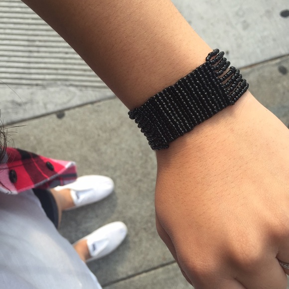 Black Bead Bracelet
