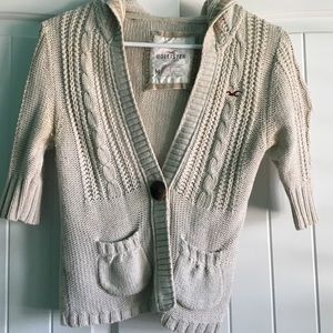 3/4 cable knit sweater